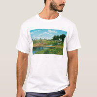 View of Golfer Hitting Ball