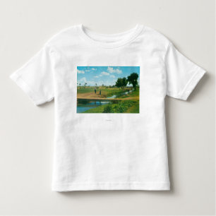 View of Golfer Hitting Ball Toddler T-Shirt
