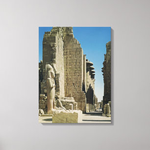 View of Great Court, entrance to the Hypostyle Canvas Print