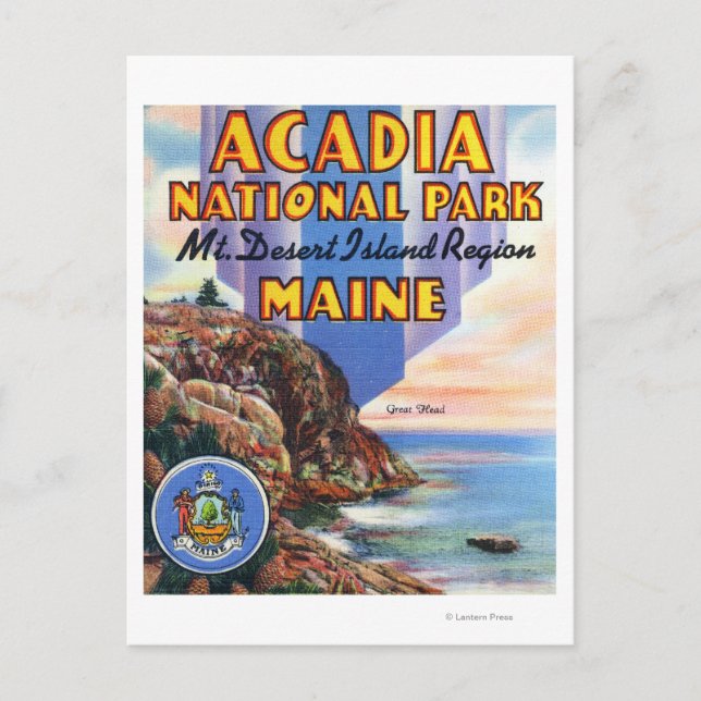 View of Great Head and Maine Seal Postcard (Front)