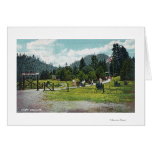 View of Guests on a Stroll through the Grounds