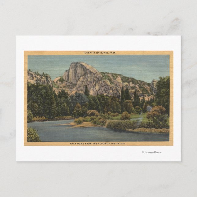View of Half Dome from Valley Floor Postcard (Front)