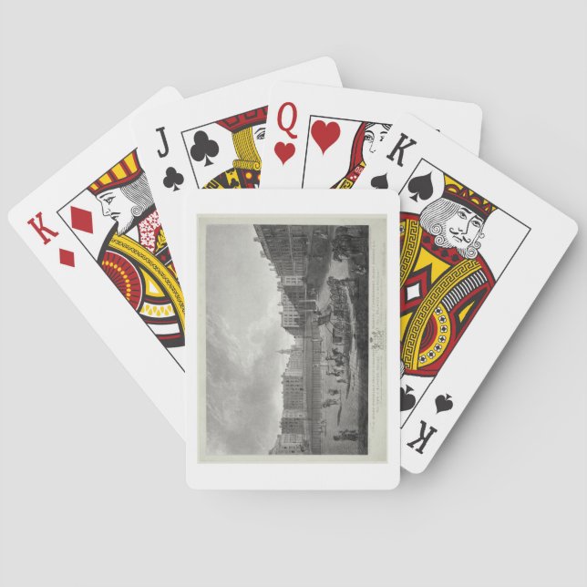 View of Hanover Square, engraved by Robert Pollard Playing Cards (Back)