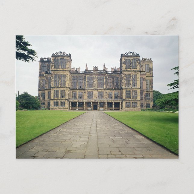 View of Hardwick Hall Postcard (Front)