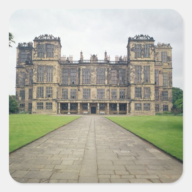 View of Hardwick Hall Square Sticker (Front)