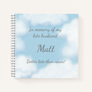 View of Heaven Dreamy White Clouds Personalised Notebook
