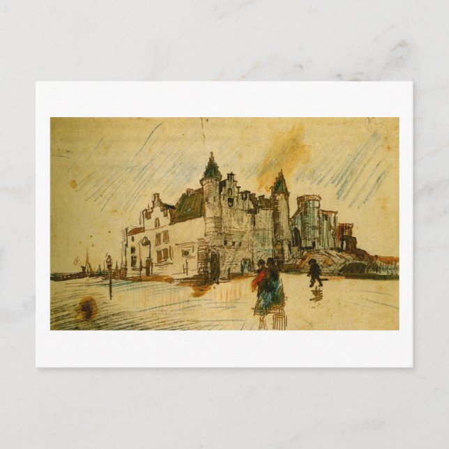 View of Het Steen (F1351) Van Gogh Fine Art Postcard (Front)
