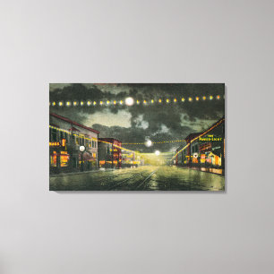 View of Hewitt Avenue at Night Canvas Print