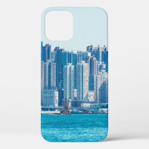 View of Hong Kong harbour at day time. asia,asian, iPhone 12 Case