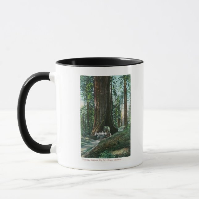 View of Horse Carriage Under Wawona Tree Mug (Left)
