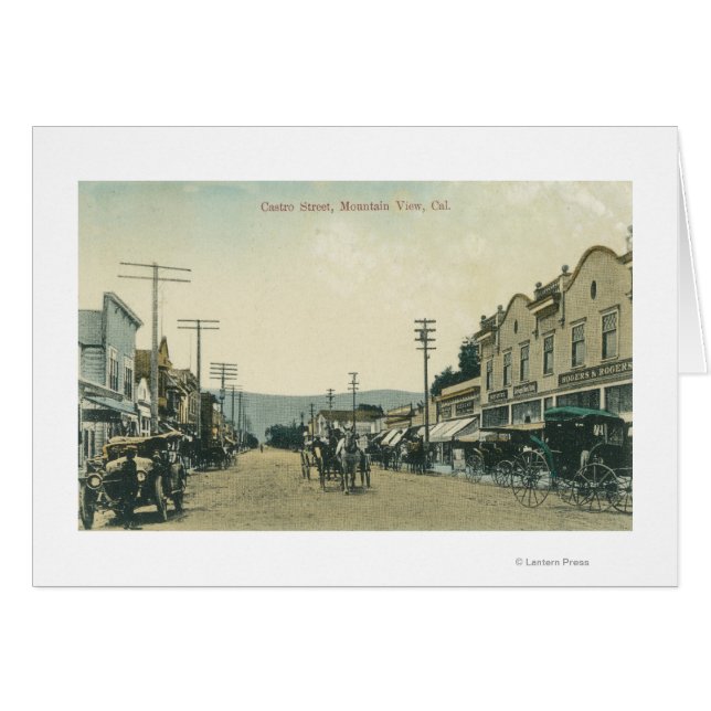 View of Horse Carriages on Castro Street (Front Horizontal)