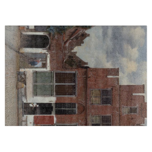 View of houses in Delft by Johannes Vermeer Cutting Board (Front)