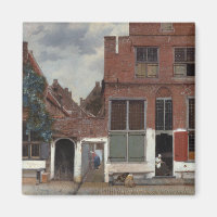 View of houses in Delft The Little Street