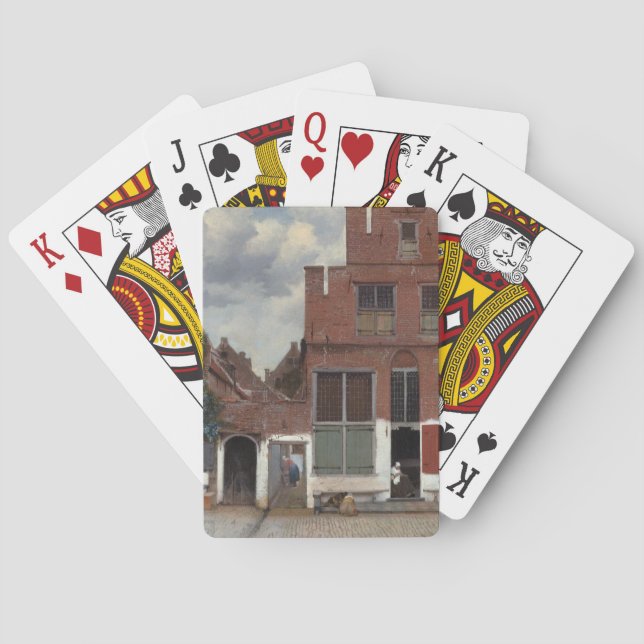 View of houses in Delft The Little Street Playing Cards (Back)