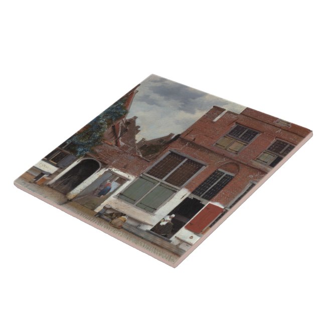 View of houses in Delft The Little Street Tile (Side)