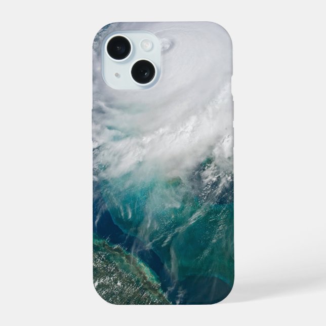 View Of Hurricane Dorian. iPhone 15 Case (Back)