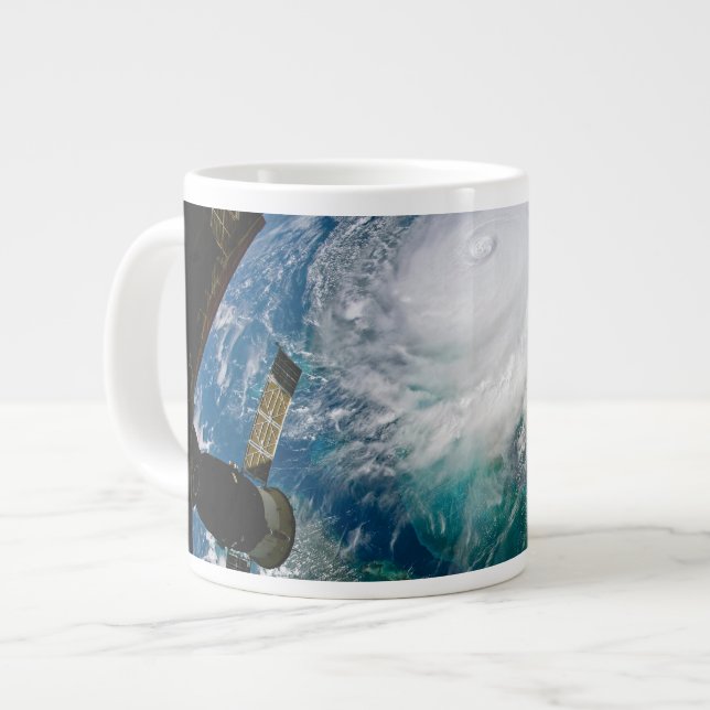 View Of Hurricane Dorian. Large Coffee Mug (Front Left)
