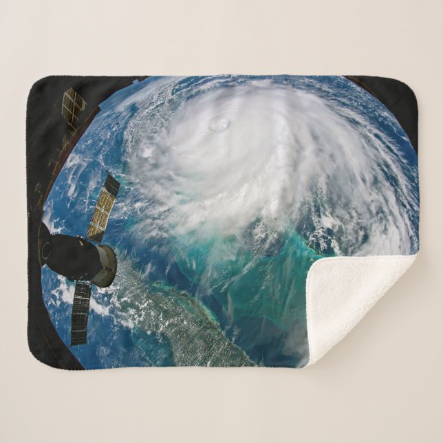 View Of Hurricane Dorian. Sherpa Blanket (Front (Horizontal))