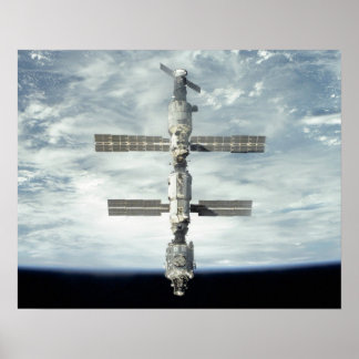 View of International Space Station from Atlantis Poster