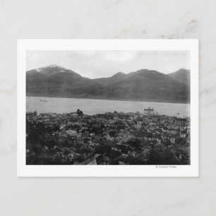 View of Juneau, Alaska and S.S. Burnside in Postcard