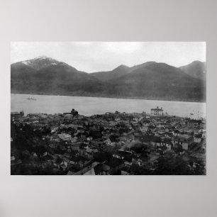View of Juneau, Alaska and S.S. Burnside in Poster