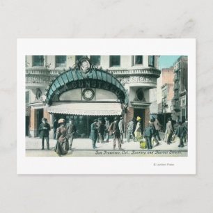 View of Kearney and Market Street Corner Postcard