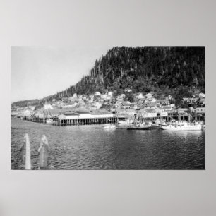 View of Ketchikan, Alaska Waterfront Photograph Poster