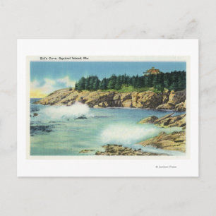 View of Kid's Cave at Squirrel Island Postcard
