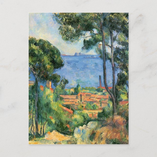 View of L’Estaque and the If Castle by Cezanne Postcard (Front)