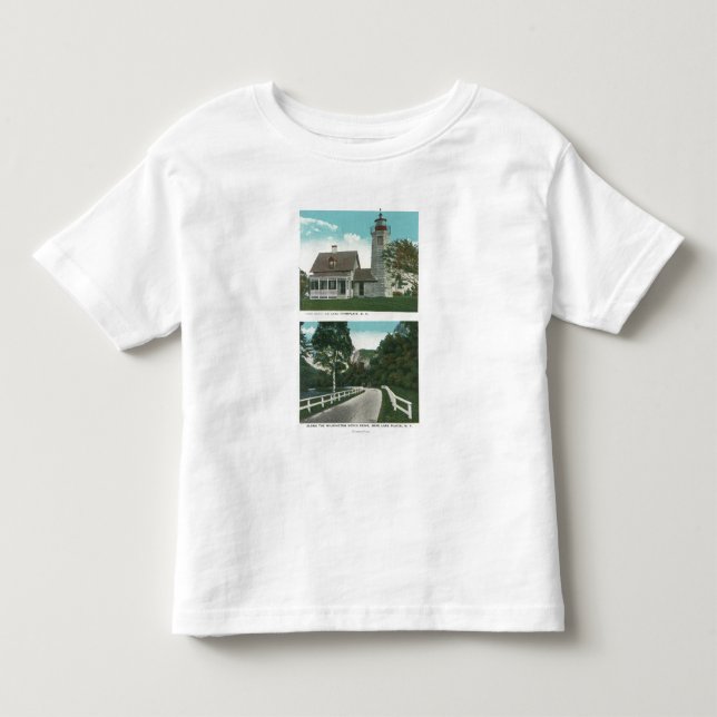 View of Lake Champlain Lighthouse Toddler T-Shirt (Front)
