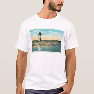 View of Lake Cobbosseecontee and the Lighthouse T-Shirt
