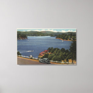View of Lake Edge Drive Near Dam Canvas Print