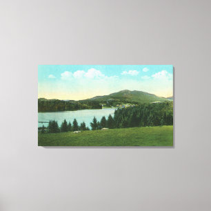 View of Lake Flower with Mt. Baker in Distance Canvas Print