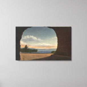View of Lake from Cave Rock Tunnel Canvas Print
