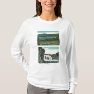 View of Lake from Mt Whitney, Rainbow Falls T-Shirt