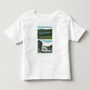View of Lake from Mt Whitney, Rainbow Falls Toddler T-Shirt