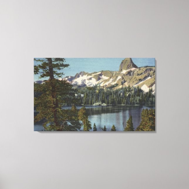 View of Lake George & High Sierra Canvas Print (Front)