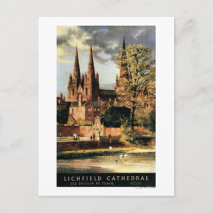 View of Lichfield Cathedral Postcard