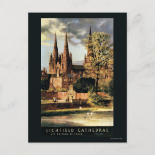 View of Lichfield Cathedral Postcard