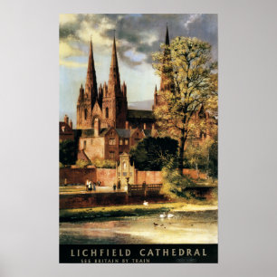 View of Lichfield Cathedral Poster