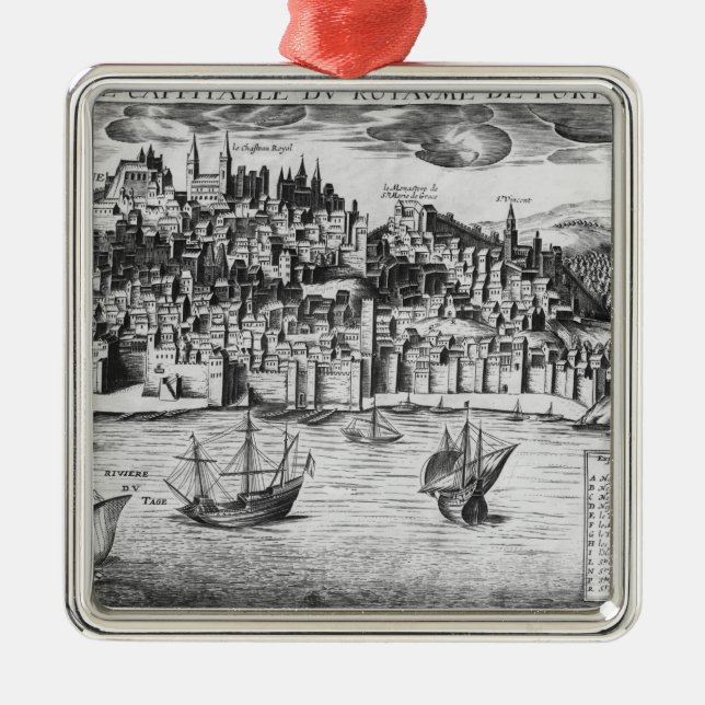 View of Lisbon Metal Tree Decoration (Front)