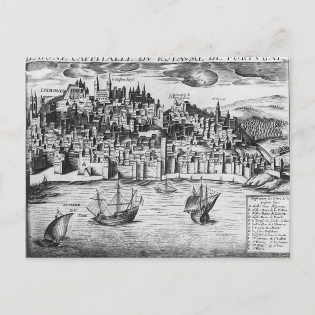 View of Lisbon Postcard (Front)