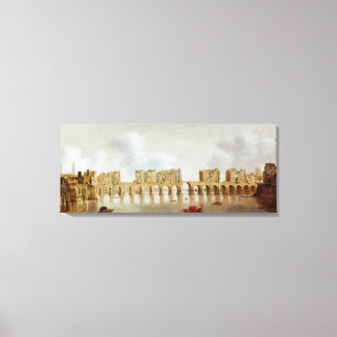View of London Bridge, c.1632 (oil on panel) Canvas Print