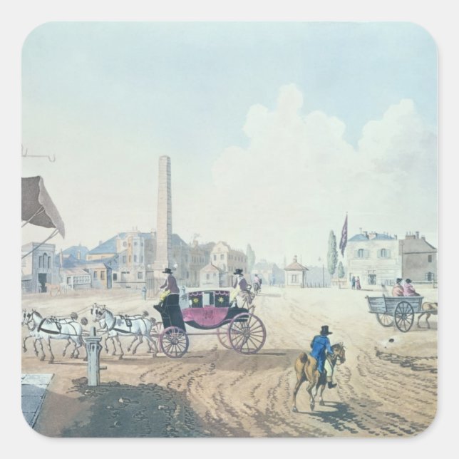 View of London Square Sticker (Front)
