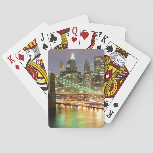 View of Lower Manhattan and the Brooklyn Bridge Playing Cards (Back)