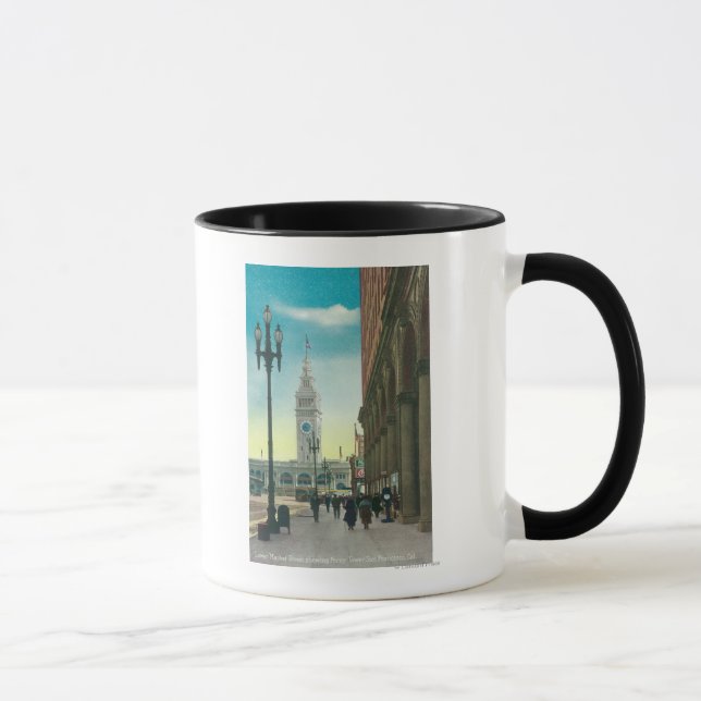 View of Lower Market St showing Ferry Tower Mug (Right)