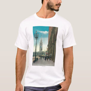 View of Lower Market St showing Ferry Tower T-Shirt