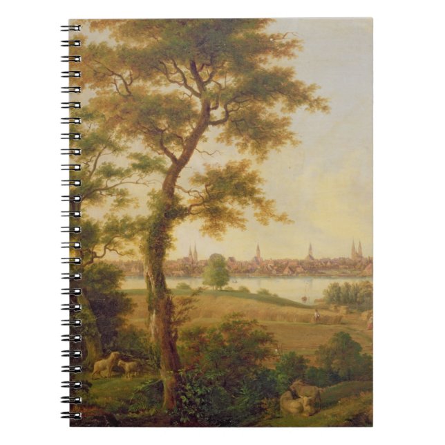 View of Lubeck, 1869 (oil on canvas) Notebook (Front)