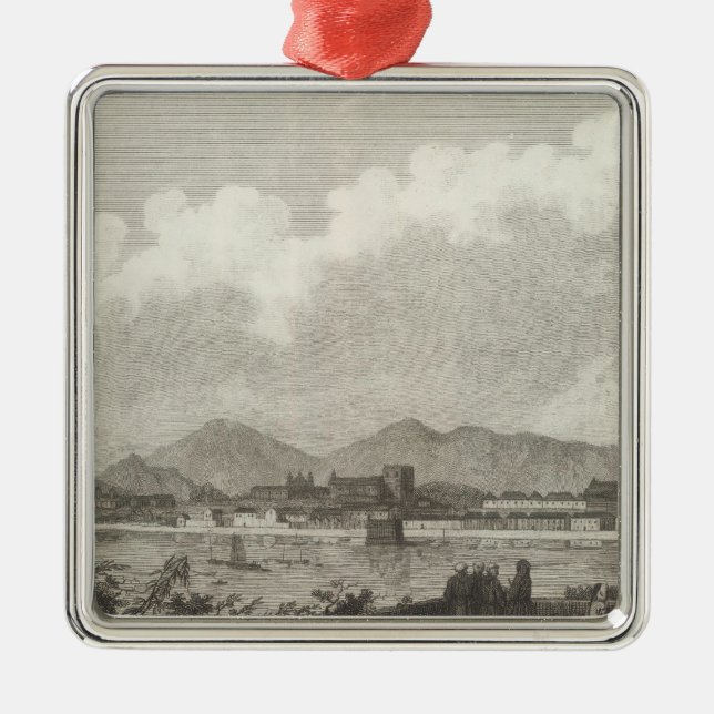 View of Macao in China Metal Tree Decoration (Front)
