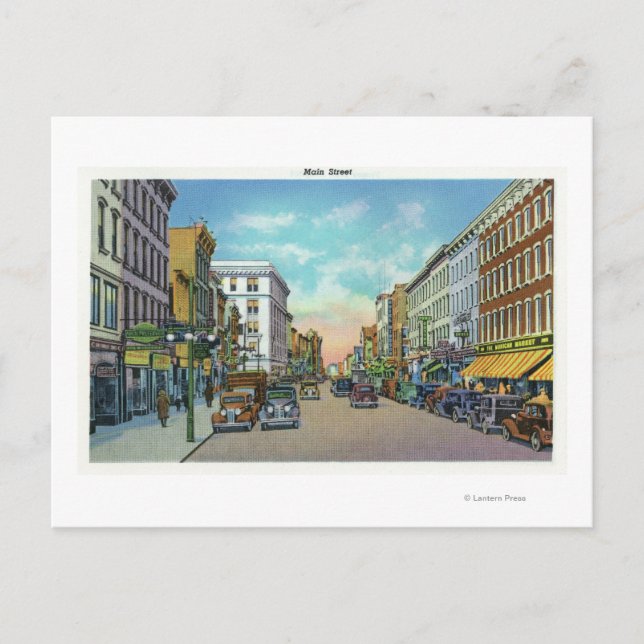 View of Main Street 4 Postcard (Front)